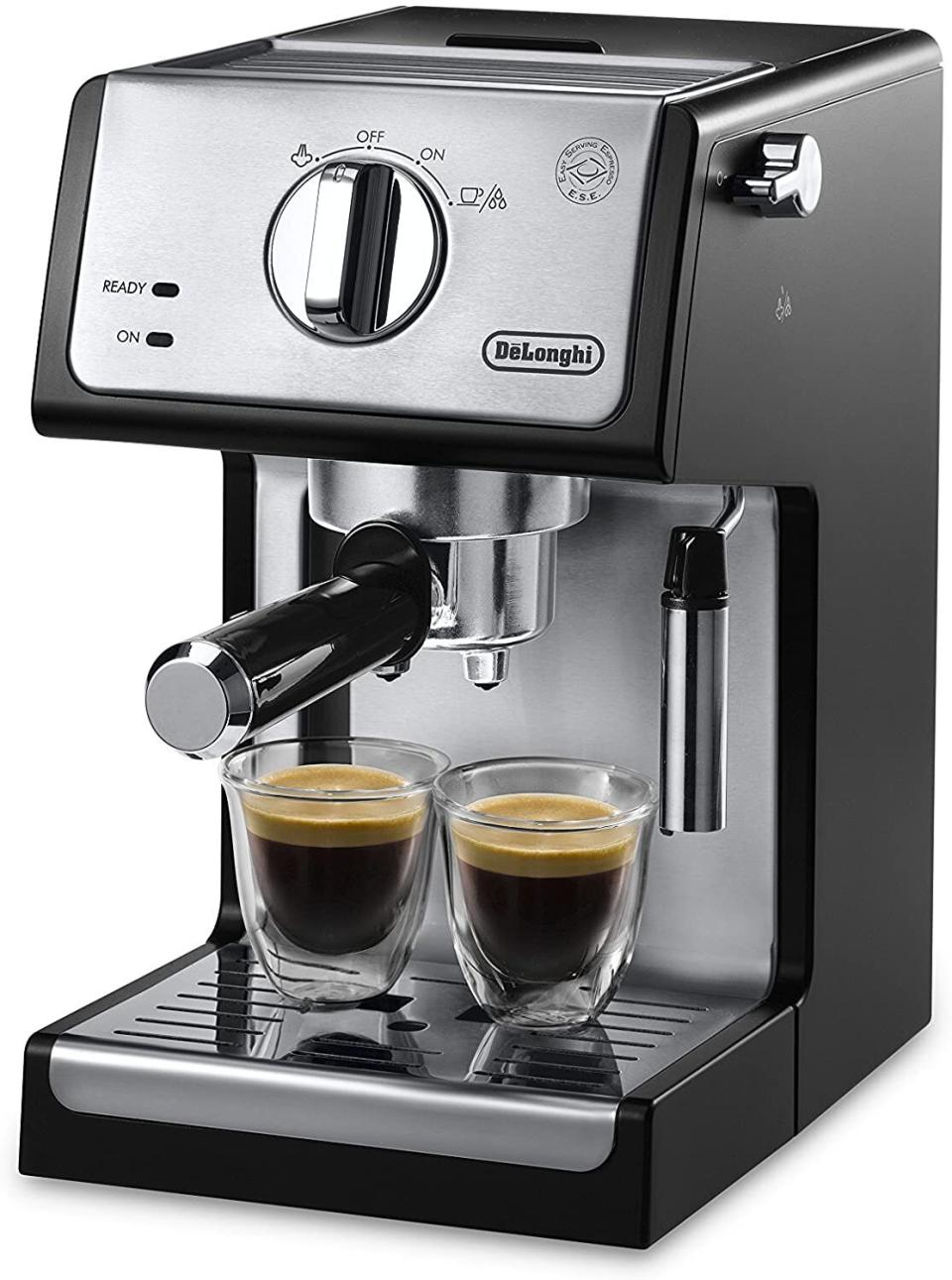 If you've been missing the cappuccinos from your favorite coffee shop, Prime Day saw <a href="https://www.huffpost.com/entry/best-prime-day-deals-espresso-machines-2020_l_5f7613a7c5b66377b27ee7f1" target="_blank" rel="noopener noreferrer">markdowns on coffee machines</a> from Breville, Nespresso and more. This espresso machine from De'Longhi is still on sale. It has a stainless steel boiler system. <a href="https://amzn.to/3o8TmHQ" target="_blank" rel="noopener noreferrer">﻿Find it on sale for $123 at Amazon</a>.