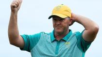 Aussie Marcus Fraser leads the golf after the opening round.