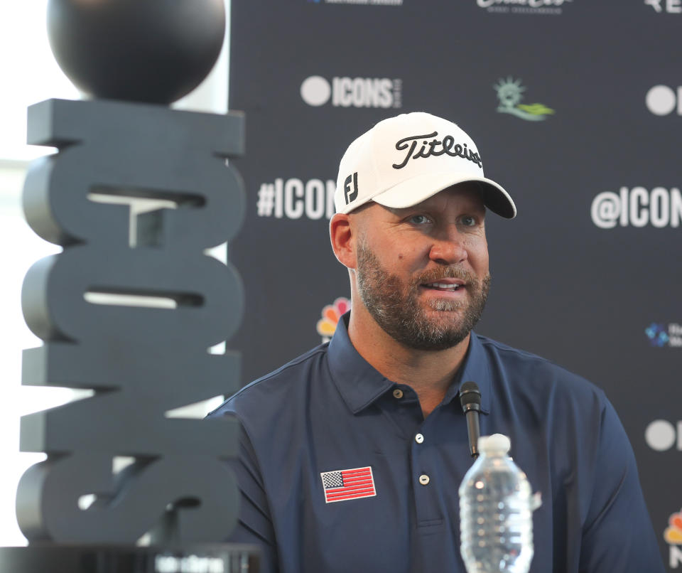 JERSEY CITY, NEW JERSEY - JUNE 29: Ben Roethlisberger attends the Icons Series Inaugural Event & Press Conference at Liberty National Golf Club on June 29, 2022 in Jersey City, New Jersey. (Photo by Manny Carabel/Getty Images)