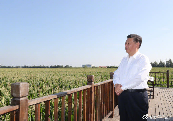 中國領導人習近平七月視察吉林   圖:擷取自臉書
