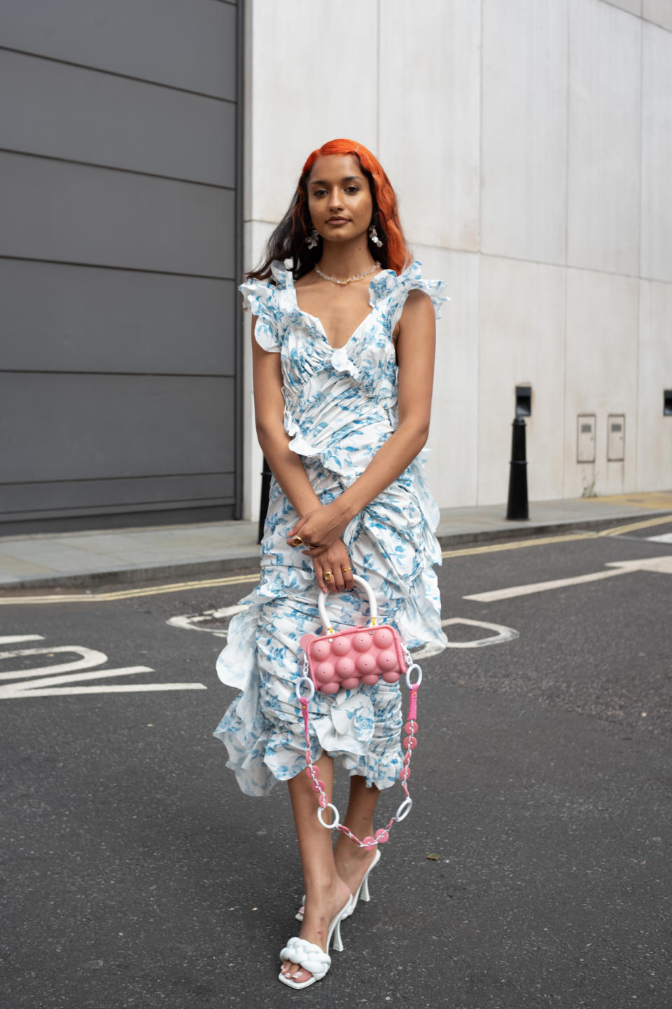 Street Style at London Fashion Week Spring 2022. - Credit: Yu Fujiwara for WWD