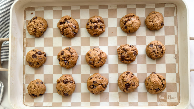 cookies on baking sheet