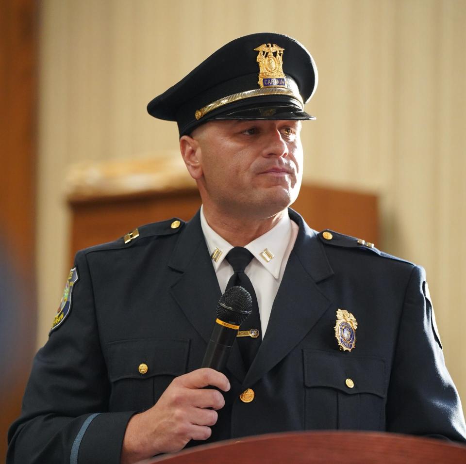 Haverstraw Police Chief John Gould after being promoted in June 2024
