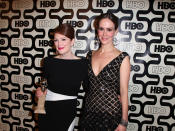 Julianne Moore and Sarah Paulson attend HBO's Official Golden Globe Awards After Party held at Circa 55 Restaurant at The Beverly Hilton Hotel on January 13, 2013 in Beverly Hills, California.