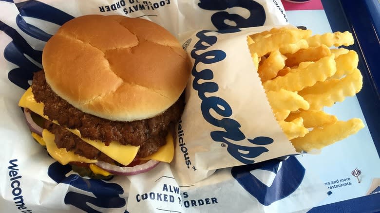 Culver's burger and fries