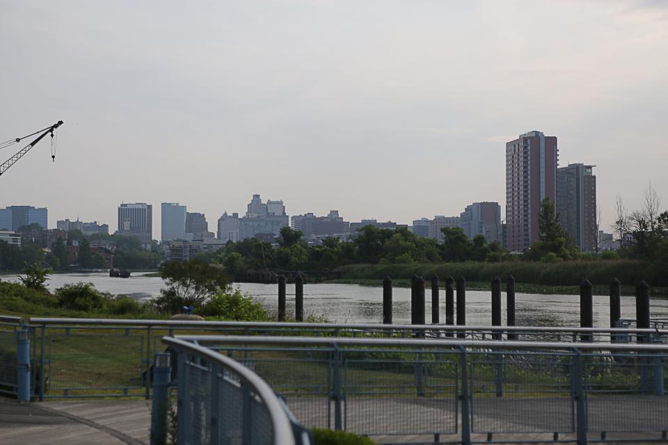 The Wilmington skyline is seen on Friday, June 9, 2023, when Delaware was dealing with hazy skies and poor air quality for a few days due to wildfires in Canada.