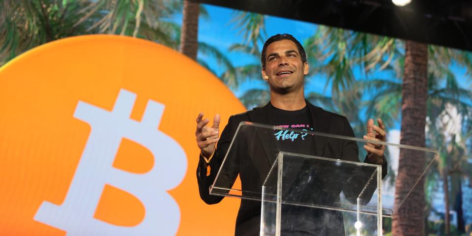 Miami Mayor Francis Suarez speaks at the Bitcoin 2021 Convention