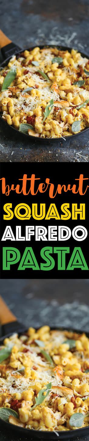 Winter Squash Alfredo Pasta