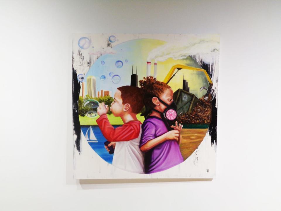 Sergio Maciel's "Fresh Air," an oil on canvas painting from 2023, is one of the works included in the exhibit "Citizen" from March 3 to June 16, 2023, at the Lubeznik Center for the Arts in Michigan City.