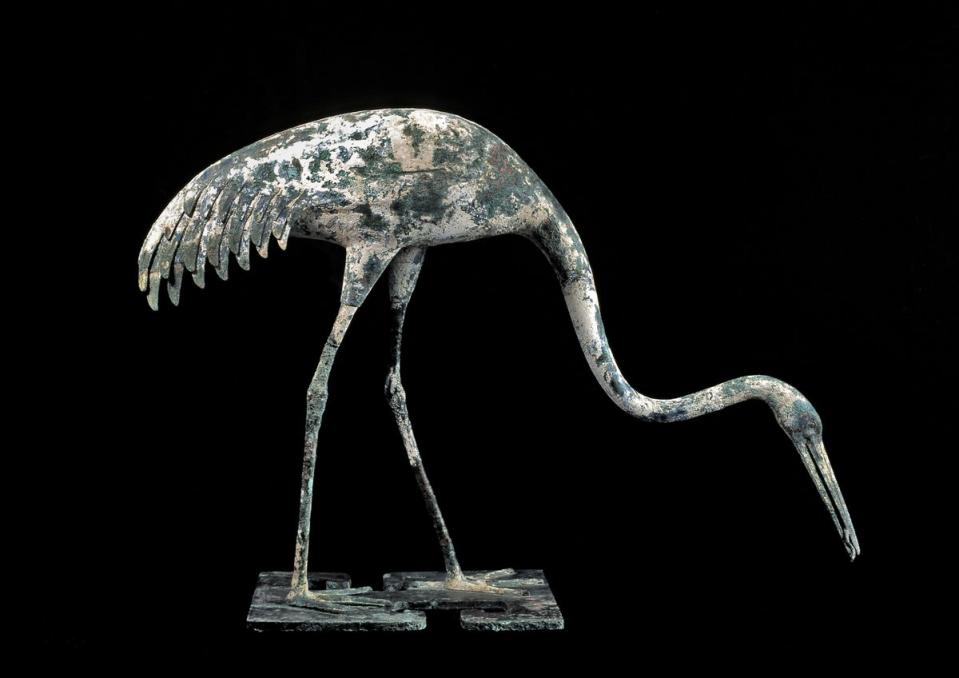 Bronze crane, Qin dynasty (221 206 BC) (British Museum)