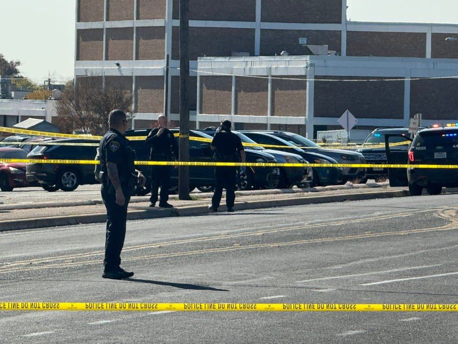 Police investigating a shooting at Northeast High School in Austin on Dec. 5, 2023. (KXAN Photo/Jala Washington)