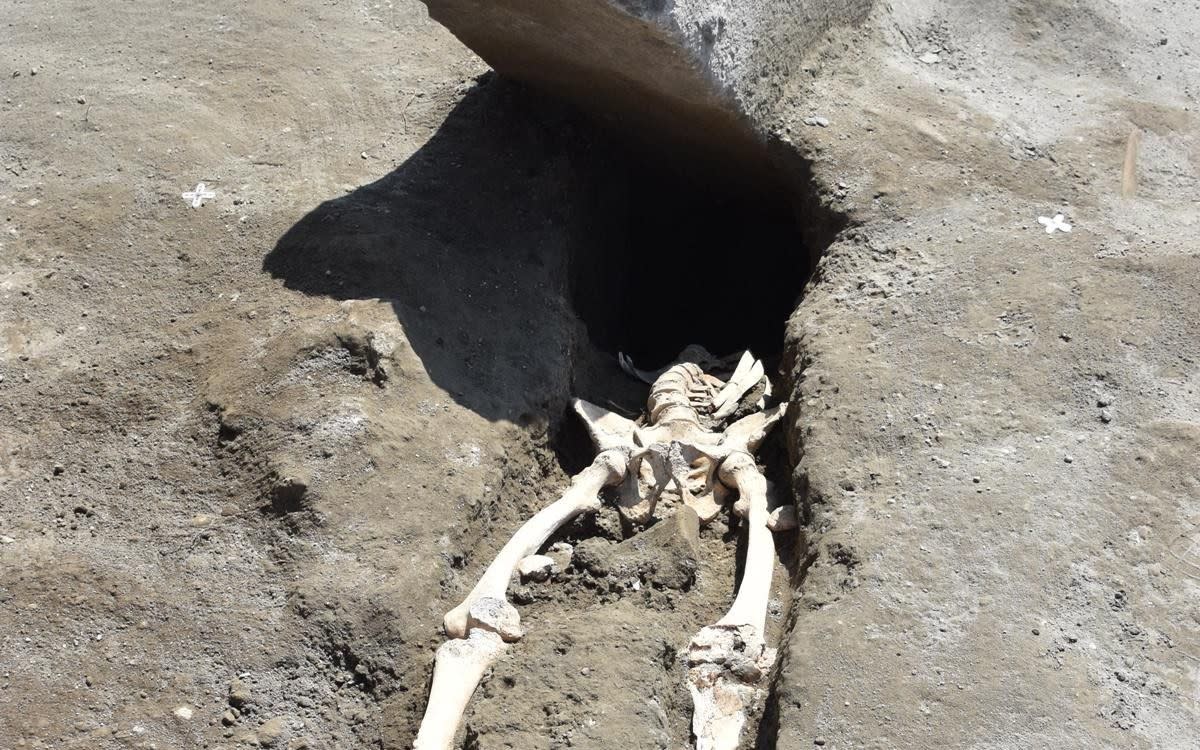 The Roman man was crushed by a giant slab of rock at Pompeii  - Pompeii archeological site