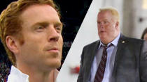 <p>Damian Lewis looks like a completely different human under heavy make-up and prosthetics to play former Mayor of Toronto, the late Rob Ford. </p>