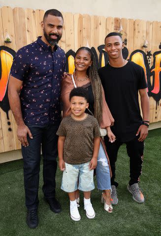 Randy Shropshire/WireImage Ime Udoka, Kez Udoka, Nia Long and Massai Dorsey II