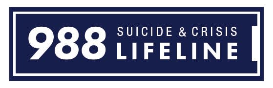 The 988 Suicide and Crisis National Lifeline logo.