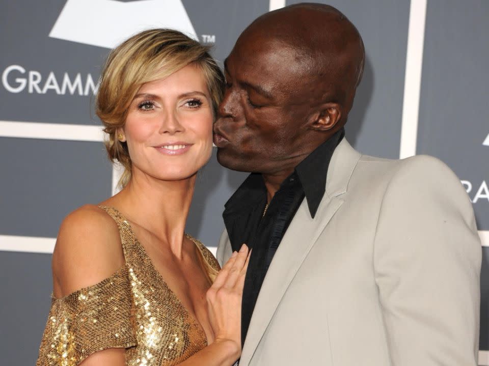 Seal hasn't responded to comments his ex-wife, seen here together before split, also worked with Weinstein. Source: Getty