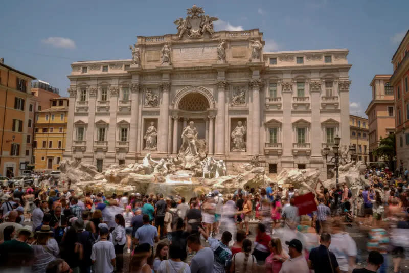 ▲位於義大利首都羅馬的許願池「特雷維噴泉」（Trevi Fountain）一直以來是當地十分著名的景點。（圖／美聯社／達志影像）