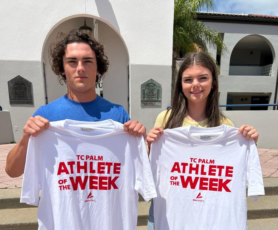 Sebastian River juniors Thomas and Whitney Villars are the latest winners of TCPalm’s Athlete of the Week presented by Mulligan’s Beach House Bar & Grill for the 2023-24 school year.