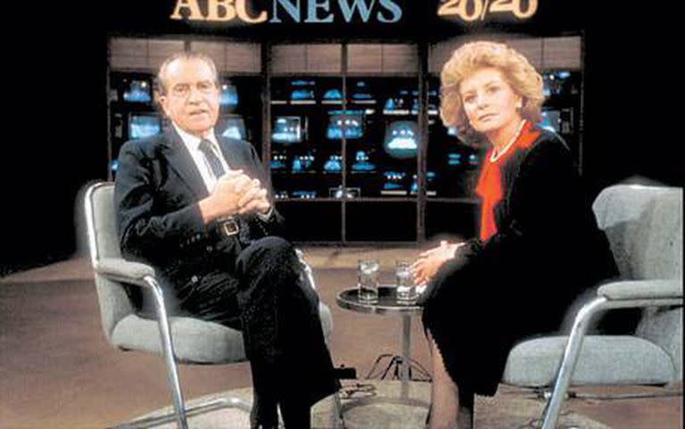 La periodista con el ex presidente norteamericano Richard Nixon