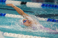 Regan Smith swims on her way to winning the women's 200-meter backstroke at the U.S. nationals swimming meet in Indianapolis, Wednesday, June 28, 2023. (AP Photo/Michael Conroy)