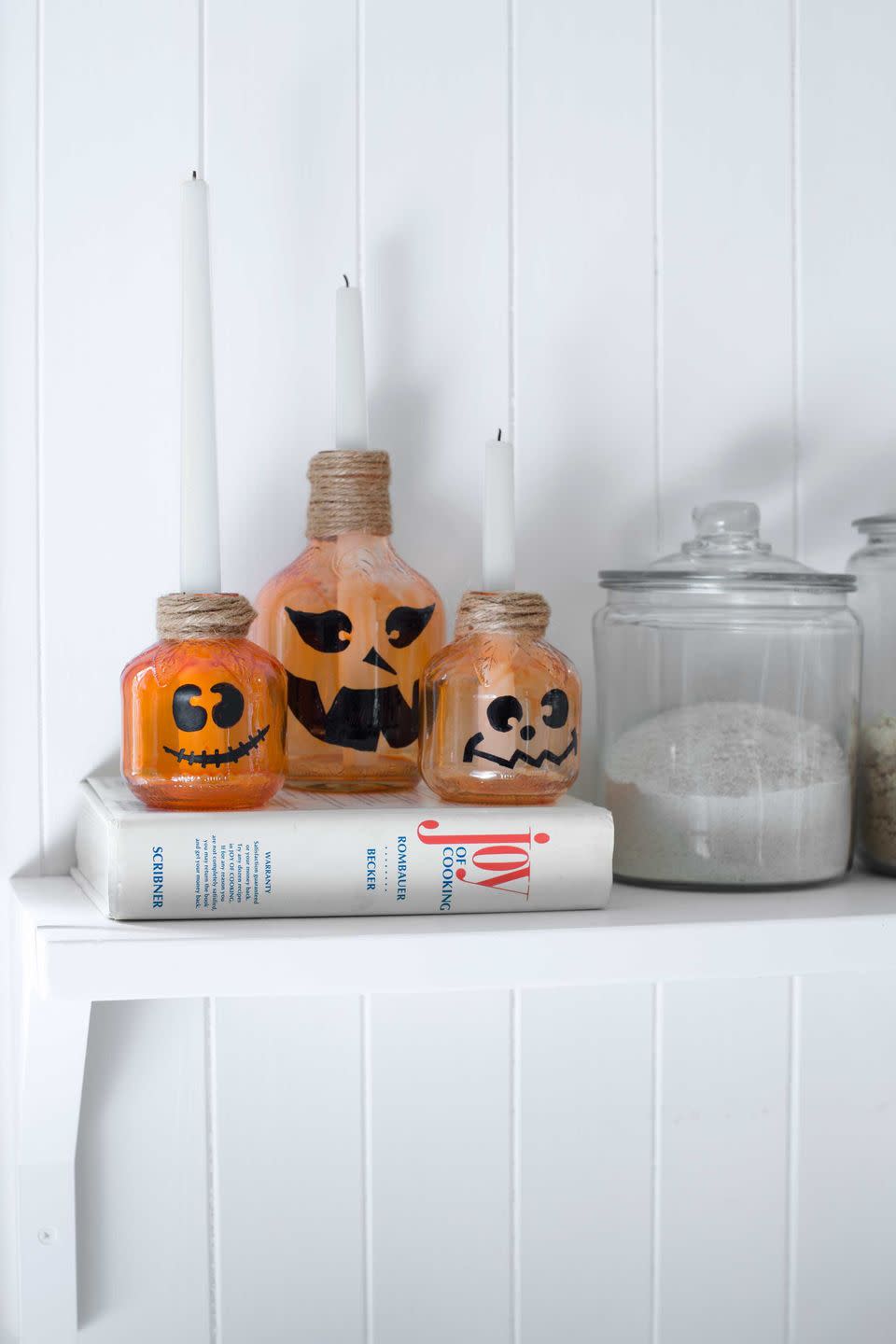 Jack-o'-Lantern Candlesticks