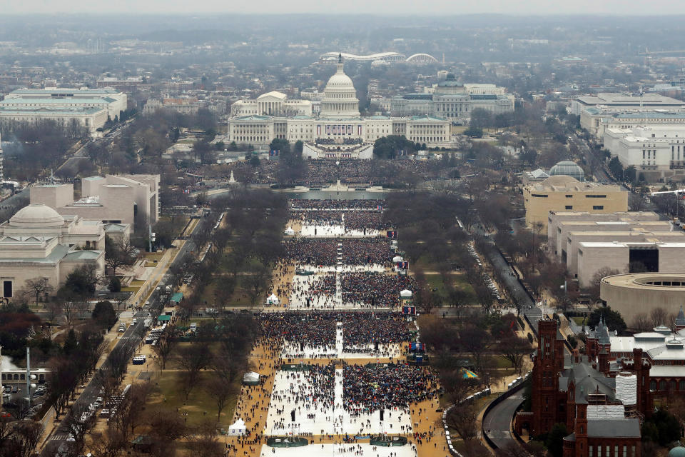 Few photos launch a months long investigation. This one did. From the moment the National Parks department trolled Trump on crowd size in January, the White House's brash assertions of questionable truth about the January 20th inauguration's crowd size became endless fodder for jokes. So unforgettable was this debacle that former White House Press Secretary Sean Spicer actually rolled onstage at the Emmys in September, and the internet brought it full circle when when they roasted Trump on crowd size again again after December's Christmas tree lighting.