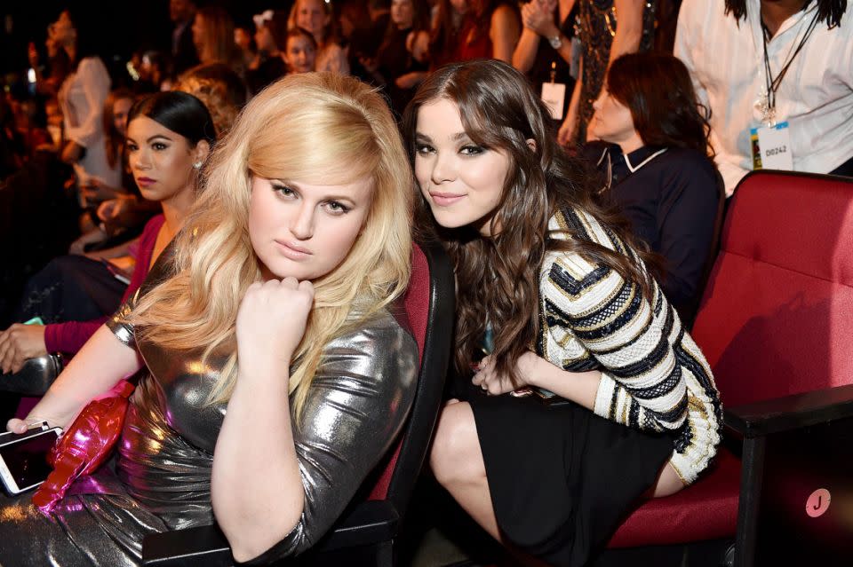 Rebel and Hailee, seen here in 2015, have been friends since working on Pitch Perfect 2 together. Source: Getty