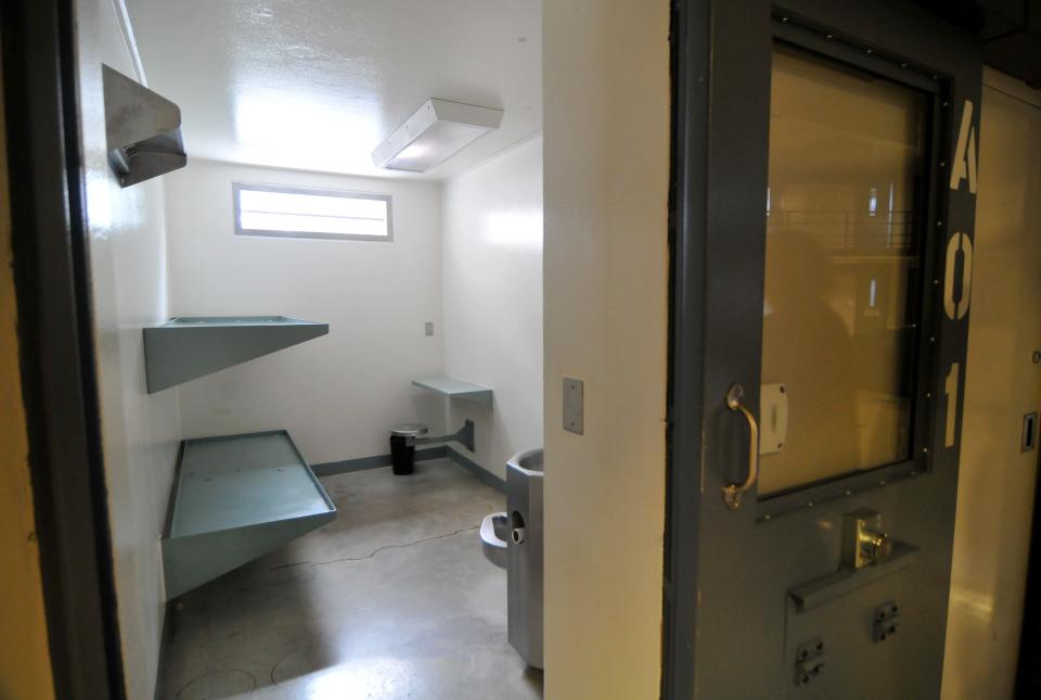 A performance audit of the Barnstable County Sheriff's Office from July 2019 to June 2021, conducted by the Office of the State Auditor and issued March 16, found the office did not ensure proper inmate health appraisals. The audit also cited a finding that was not made public. In this photo from May 9 is a cell at the Barnstable County Correctional Facility in Bourne.