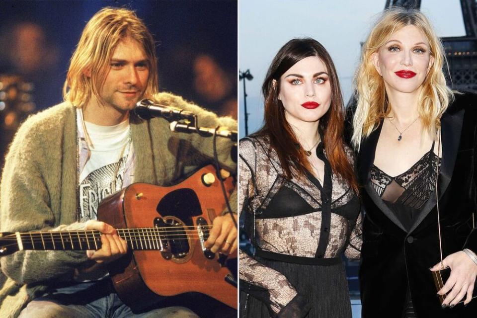 Kurt Cobain, Frances Bean Cobain and Courtney Love | Getty; Shutterstock