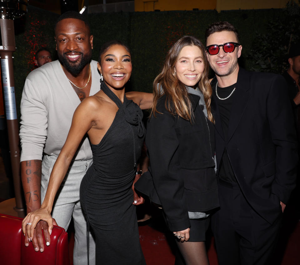 Dwyane Wade, Gabrielle Union, Jessica Biel and Justin Timberlake