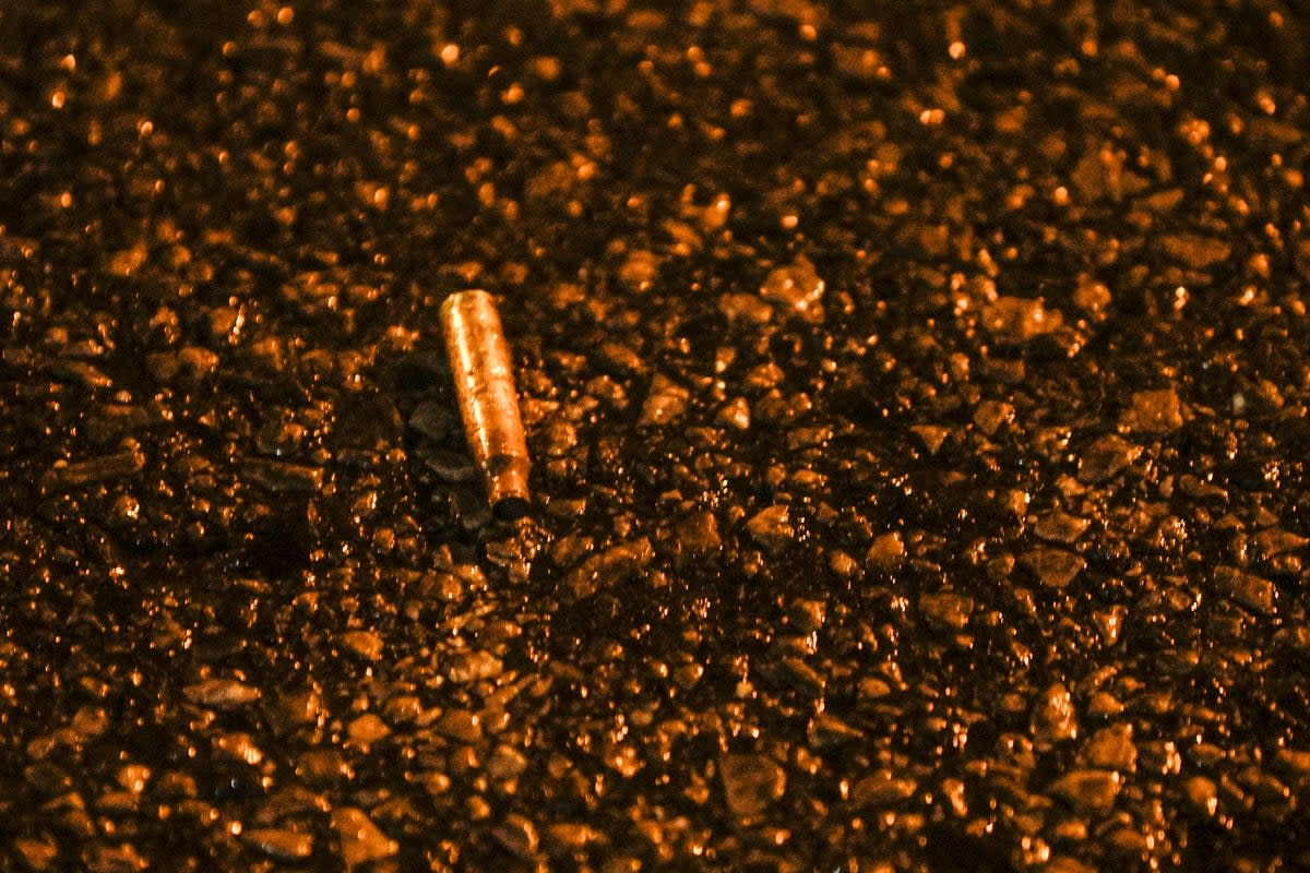 A bullet on the scene of the shooting that left five dead in Philadelphia  (© Copyright 2023 The Philadelphia Inquirer)