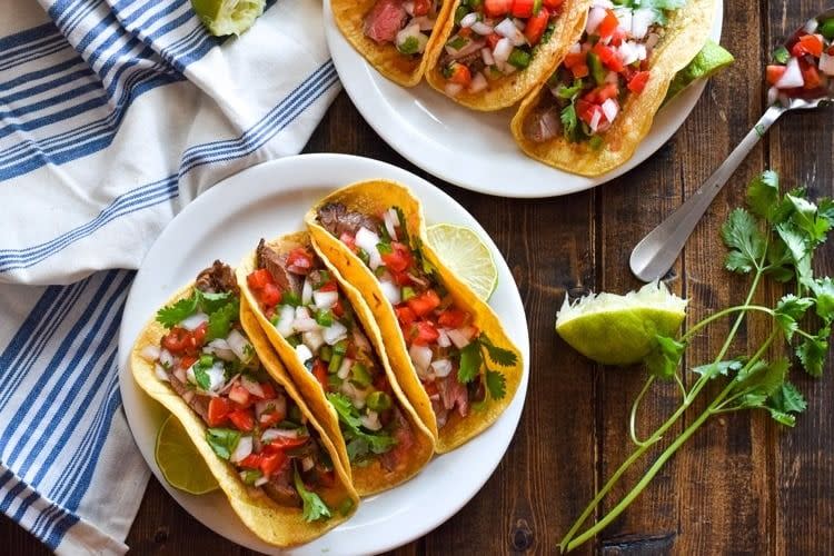 marinated flank steak tacos