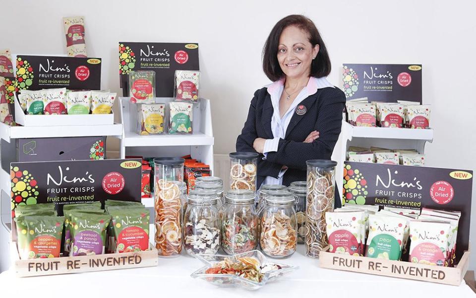 Nimisha Raja, founder of Nim’s Fruit Crisps