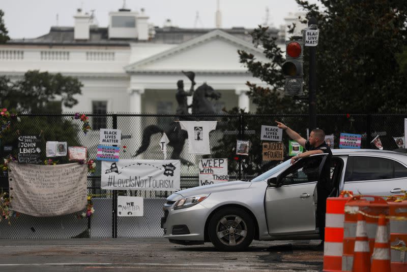 Shooting incident outside the White House, in Washington