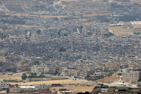 A general view shows Al-Baqaa Palestinian refugee camp, near Amman