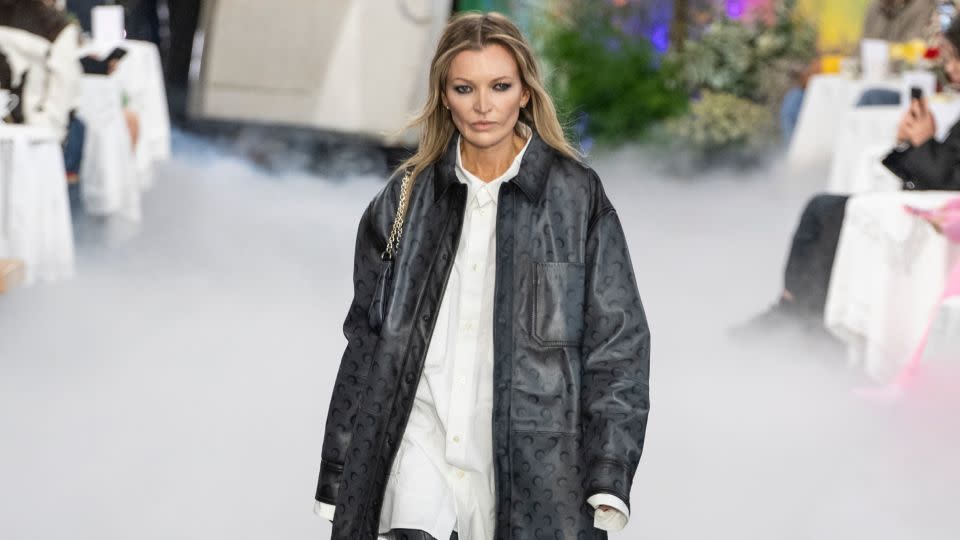 British model Denise Ohnona fooled on-lookers with her striking resemblance to Kate Moss when she walked for Marine Serre on Monday. - Arnel Dela Gente/Marine Serre