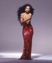 <p>Diana Ross exuded pure superstar energy in this sparkly red column gown.</p>