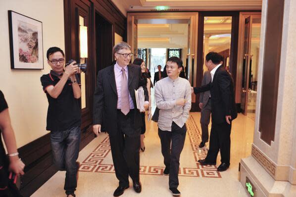 Bill Gates (left) and Jack Ma. (Image Credit: Bill Gates)