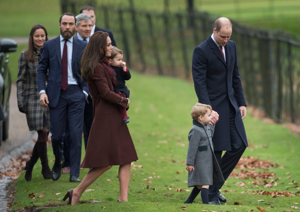 the middleton family attend church on christmas day