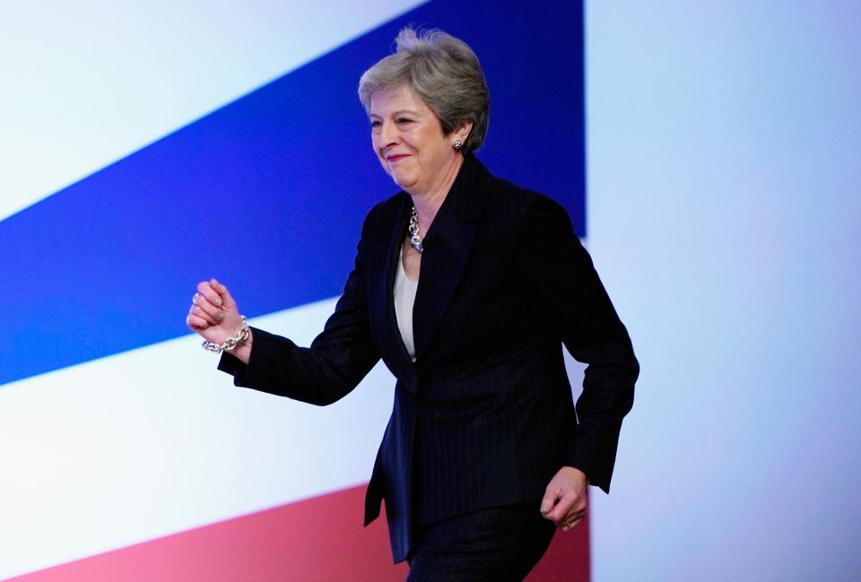 The prime minister's dance moves to an Abba classic at the Conservative Party conference, prompted Alastair Campbell to persuade the band to object: Getty