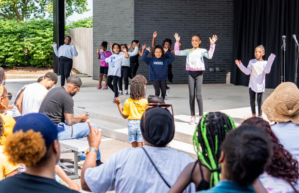 Signature Dance Company students perform at the Black Arts Fest MKE 2022 on Saturday, August 6, 2022 at the Henry Maier Festival Park in Milwaukee, Wis.