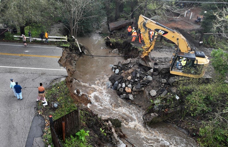 Photo of road washout