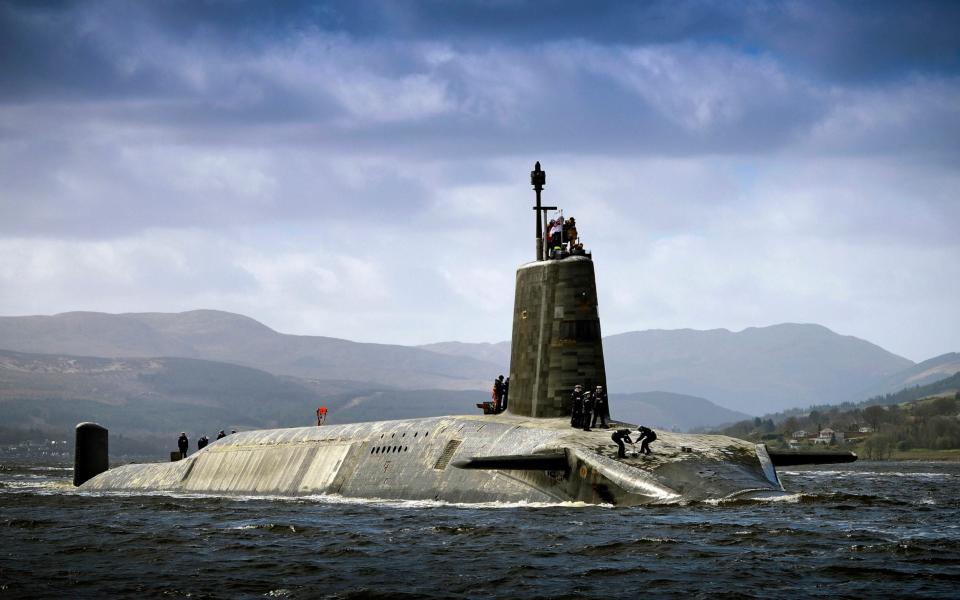 Royal Navy Vanguard Class submarine HMS Vigilant returning to HMNB Clyde after her extended deployment - CPOA(Phot) Thomas McDonald/Royal Navy