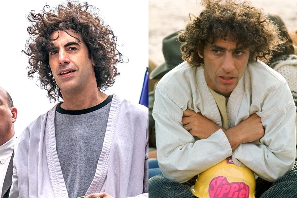 <p>The highly versatile Sacha Baron Cohen portrays Abbie Hoffman, one of the trial defendants and the cofounder of the Youth International Party (also known as the "Yippies"). He was known for staging tongue-in-cheek stunts to make a statement and advance his causes.</p>