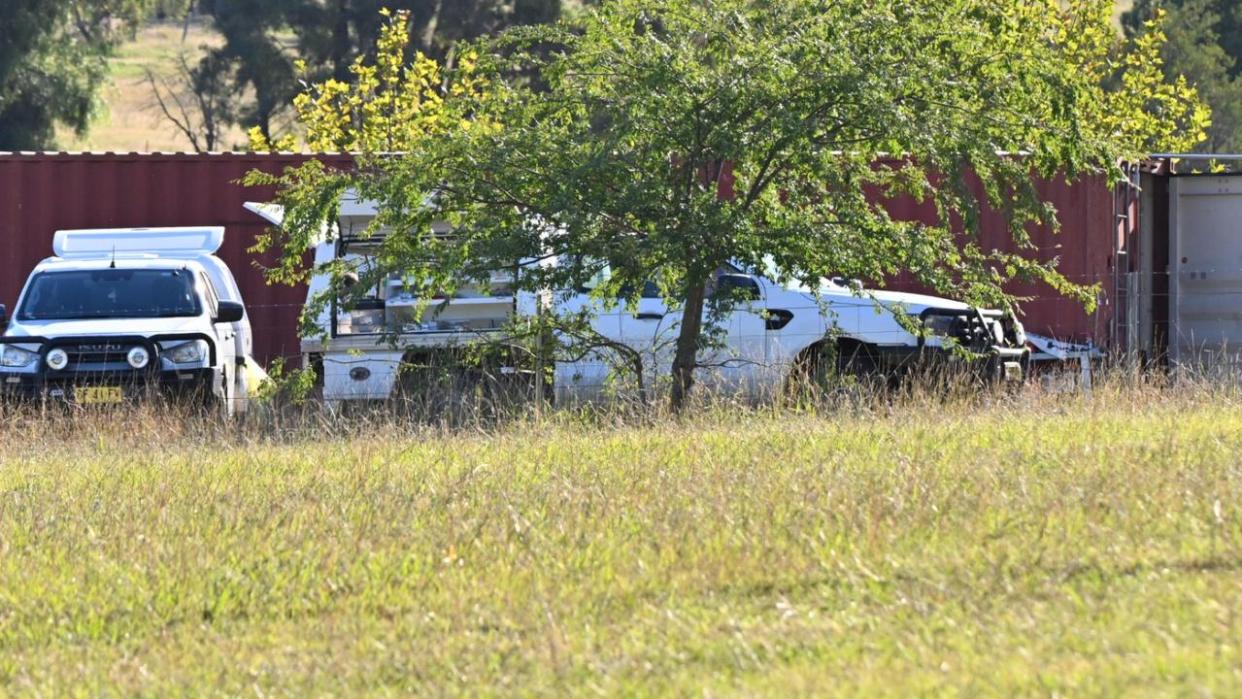 Police discovered the bodies in a container on a farm property in Central West NSW. Picture: NCA NewsWire/Colin Boyd