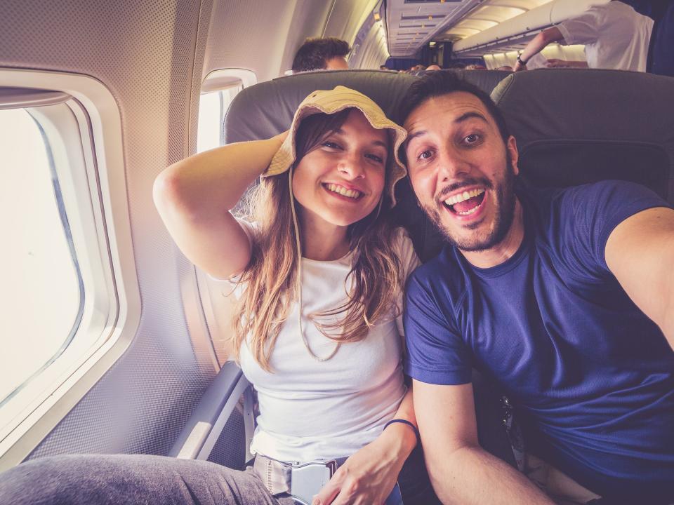 Photo onboard an airplane