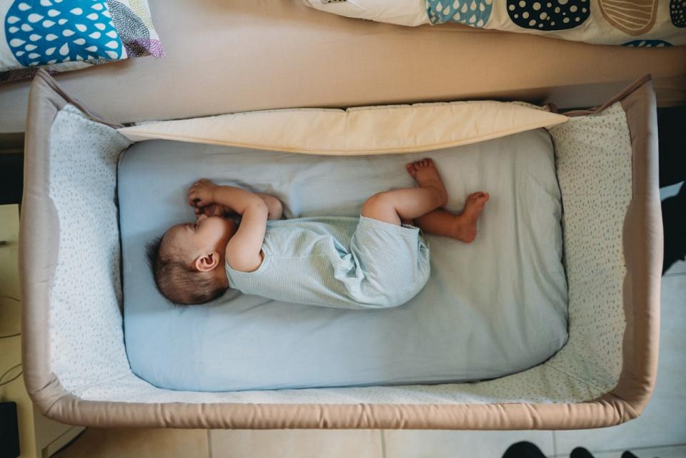 Baby in crib