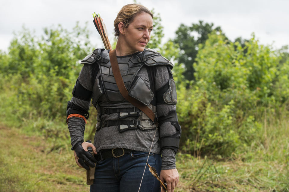 <p>Kerry Cahill as Dianne in AMC’s <i>The Walking Dead.<br> (Photo: Gene Page/AMC)</i> </p>