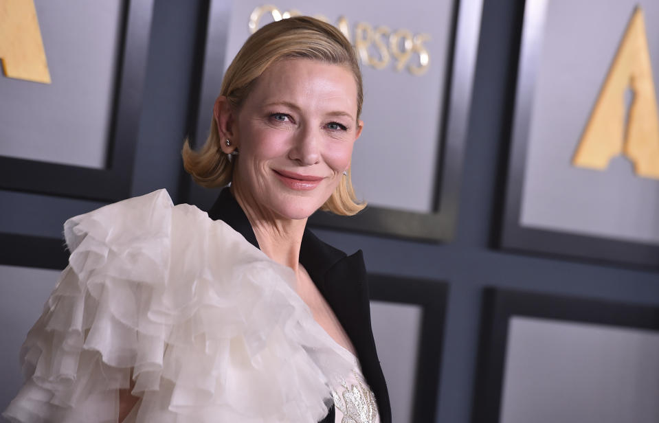 Cate Blanchett arrives at the Governors Awards on Saturday, Nov. 19, 2022, at Fairmont Century Plaza in Los Angeles. (Photo by Jordan Strauss/Invision/AP)