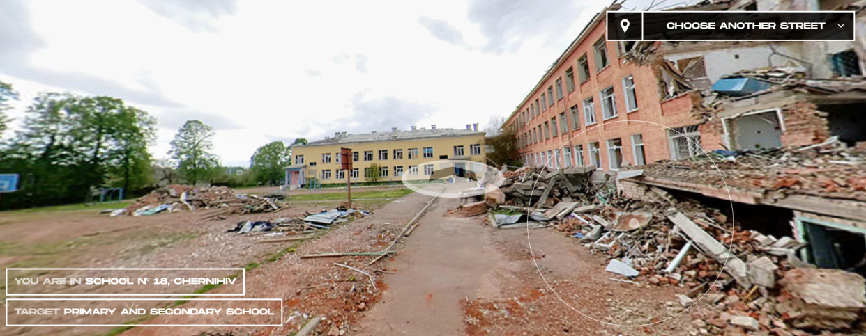 Destroyed building